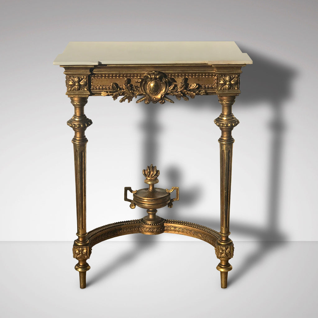 19th Century Giltwood Console with Marble Top - Main View - 2
