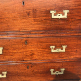 Small 19th Century Teak and Brass Two Part Campaign Chest - Detail View - 6