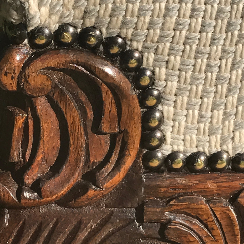 Early 20th Century Upholstered Long Stool