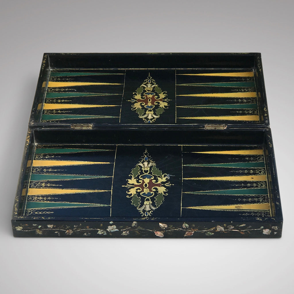 19th Century Mother of Pearl Chessboard with Backgammon Interior - Main View - 4