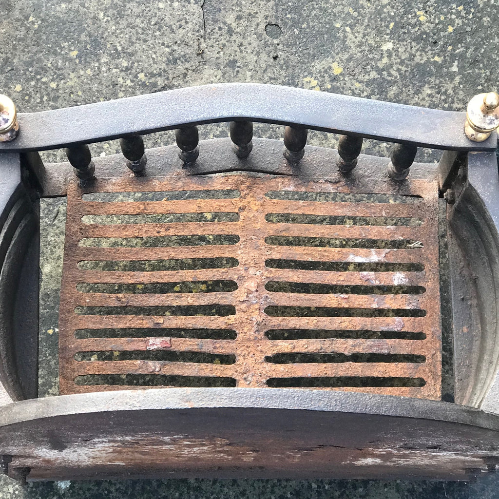 Cast Iron & Brass Fire Basket - Detail View - 3