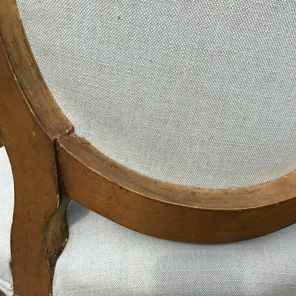 19th Century French giltwood Armchair - Back Detail View - 6