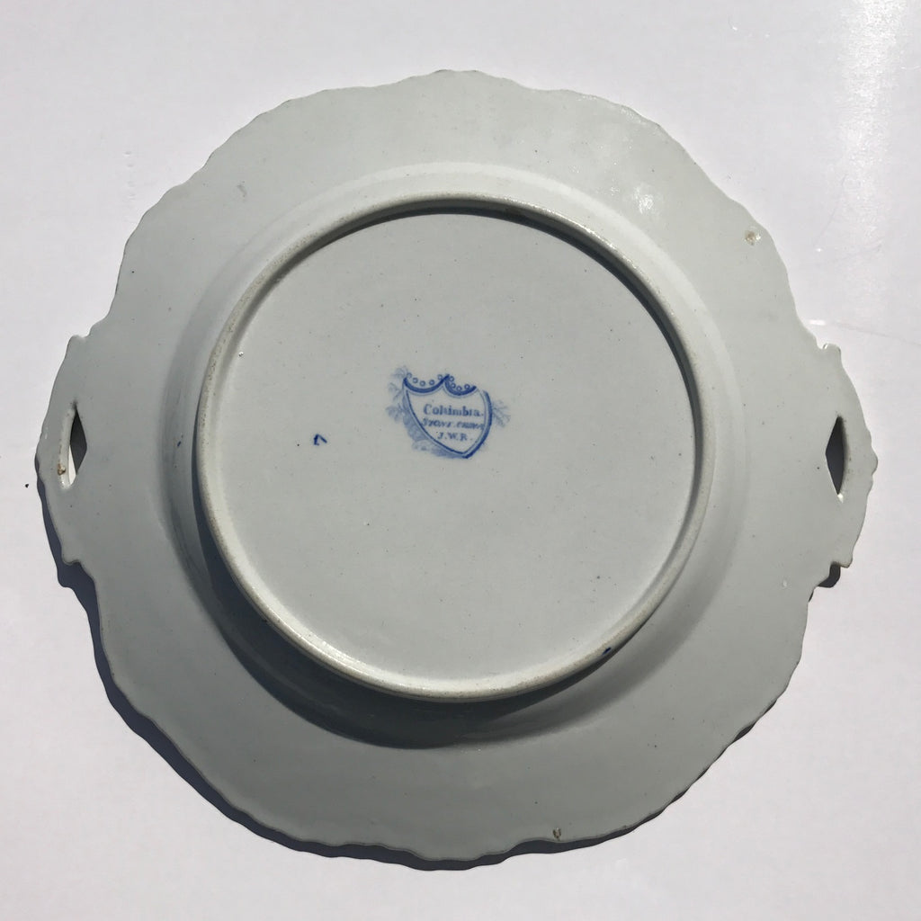 Pair of Ridgway Blue & White Fluted Edged Dishes - Back View - 3