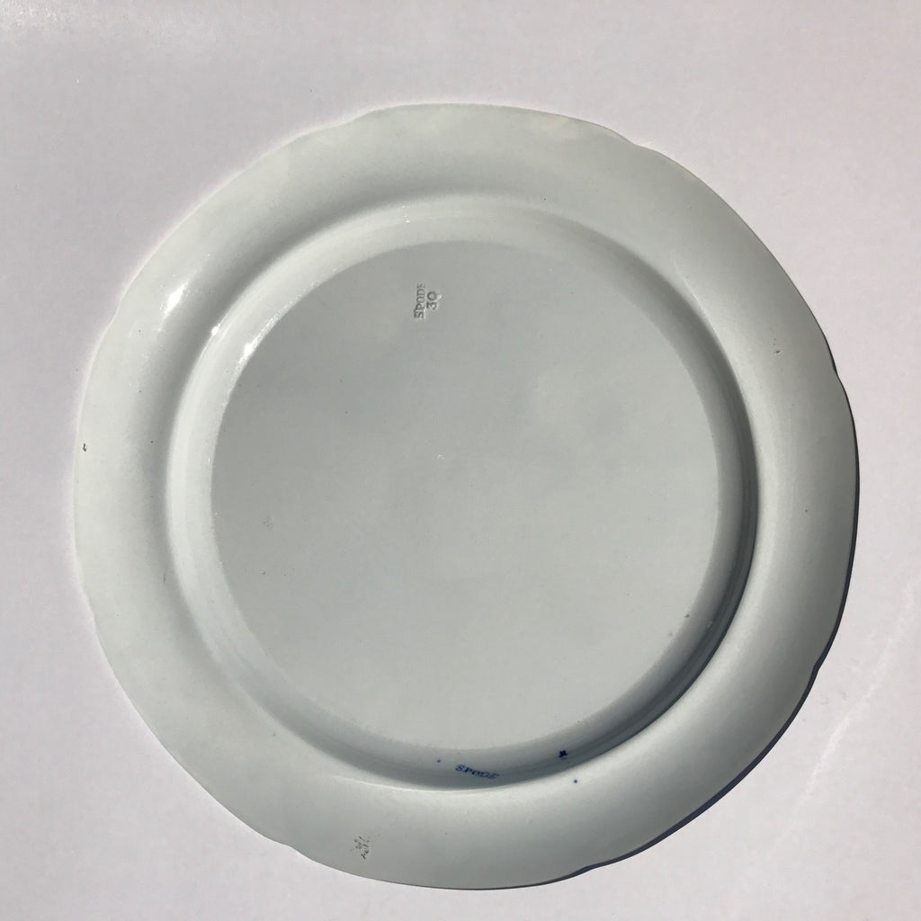 Pair of Blue & White Spode Plates 'Death of the Bear'