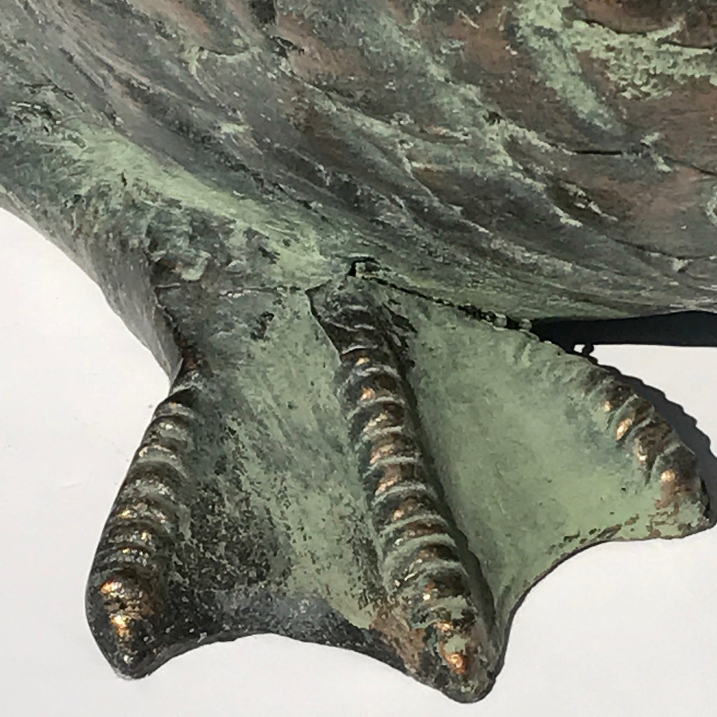 20th Century Cast Copper Alloy Swan - Foot Detail View - 8