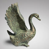 20th Century Cast Copper Alloy Swan - Side View - 4