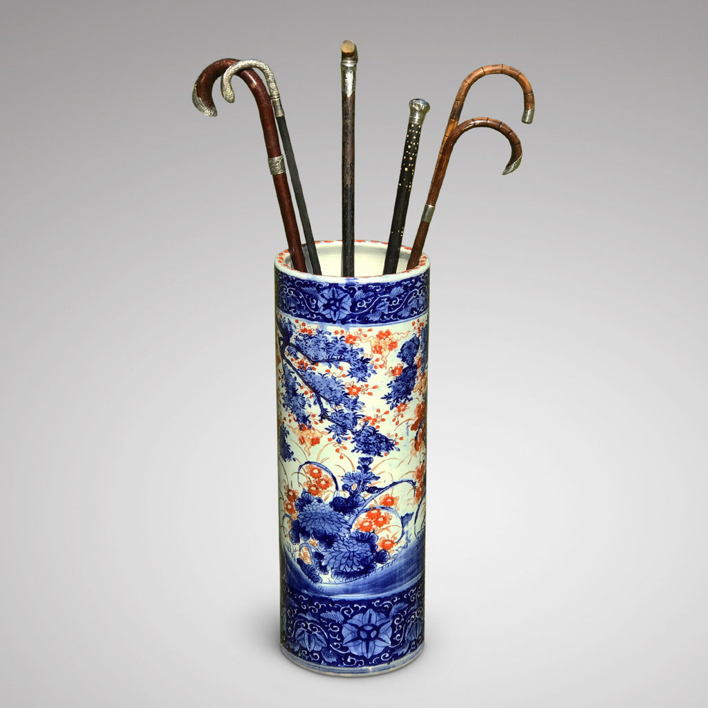 Meiji Period Japanese Porcelain Stick Stand