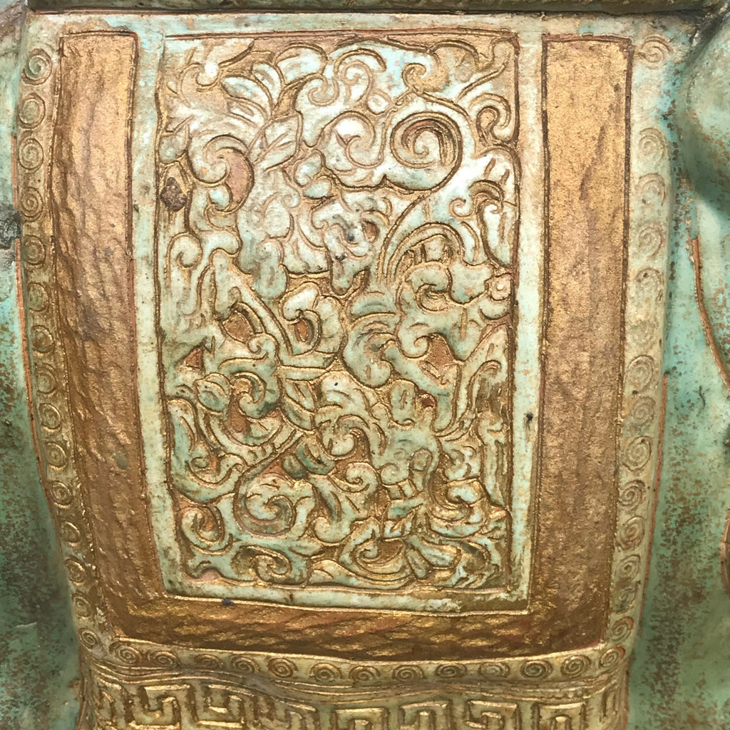 Qing Ceramic Elephant Garden Seat - Detail View - 6