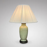 19th Century Chinese Celadon Table Lamp - Main View Illuminated - 1