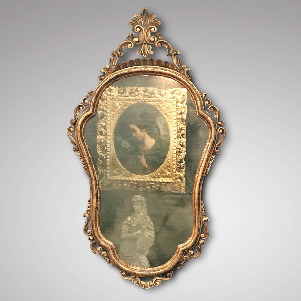 Pair of Early 20th Century Italian Silver Gilt Mirrors - View of Mirror Plate - 3