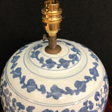 Large Chinese Blue & White Lamp - Light Fitting Detail View - 4