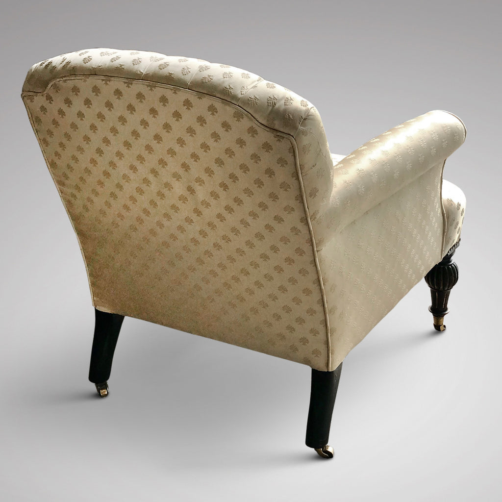 Victorian Buttoned Back Armchair - Back View - 2