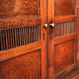 Early 19th Century Welsh Oak Bread & Cheese Cupboard - Spindle Detail View - 4