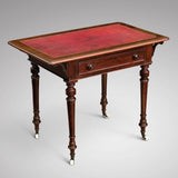 19th Century Mahogany Writing Table with Tooled Leather Top - Main View - 1