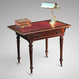19th Century Mahogany Writing Table with Tooled Leather Top - Main View - 2