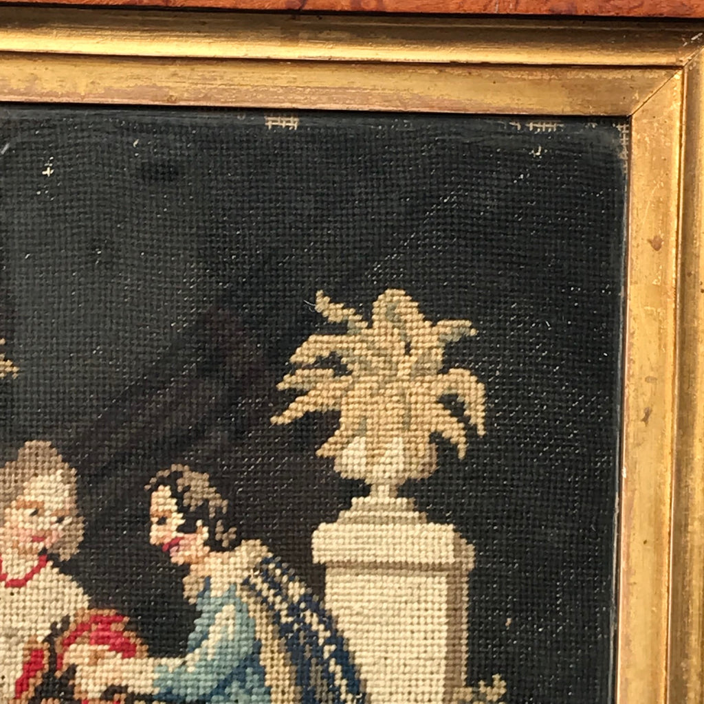 19th Century Needlework Picture in Maple Frame - Detail View - 3