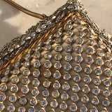 1950's French Diamante Evening Bag Compact