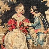 19th Century Needlework Picture in Maple Frame - Detail View - 2