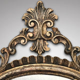 Pair of Early 20th Century Italian Silver Gilt Mirrors - Top Detail View - 2