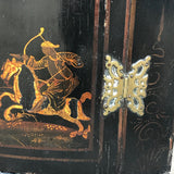 Early 18th Century Chinoiserie Corner Cupboard - Decoration & Hinge Detail -7