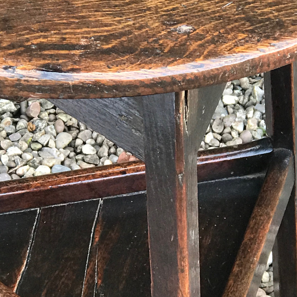 Georgian Oak Cricket Table - Detail View - 5