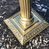 A Fine Pair of Brass Corinthian Column Table Lamps - Detail View - 3
