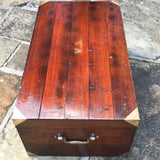 19th Century Padouk Campaign Trunk - Top & Side View - 5