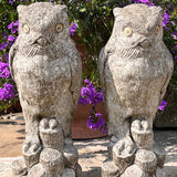 Pair of Vintage Garden Owl Ornaments - Main View - 2