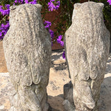 Pair of Vintage Garden Owl Ornaments - Back View - 3