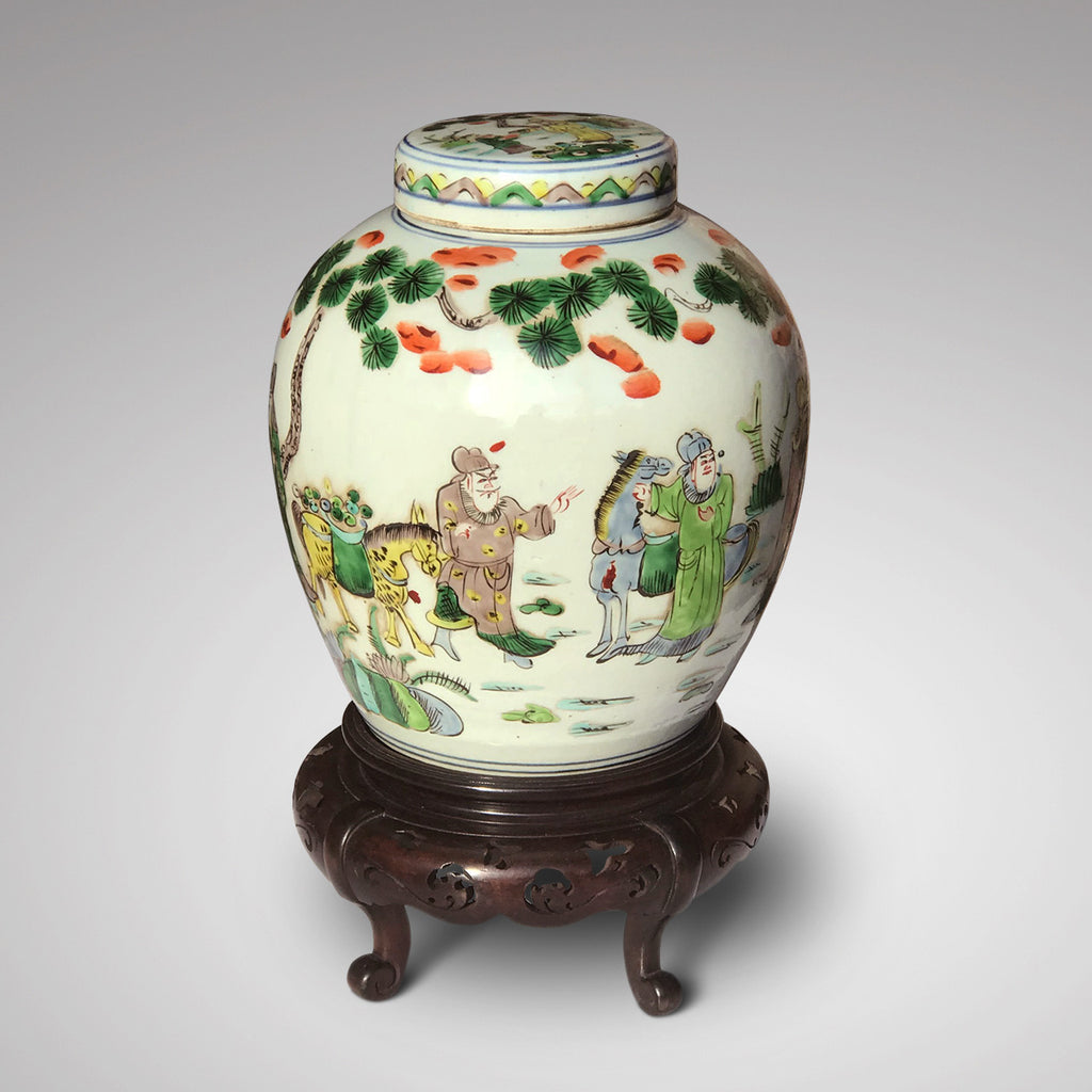 19th Century Chinese Famille Verte Ginger Jar - Main View - 3