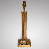 Vintage Textured Brass Table Lamp - Main View - 2
