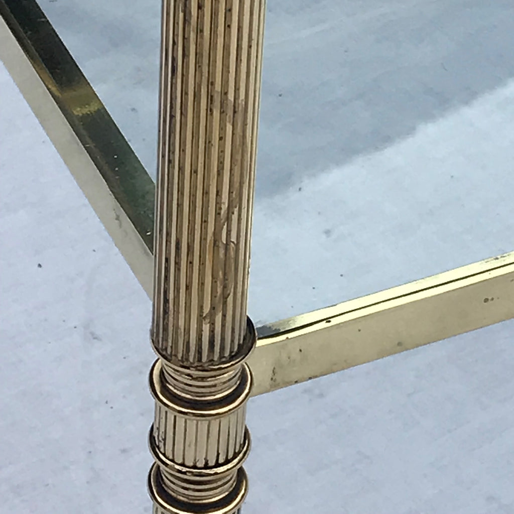 Mid Century Two Tier Brass Coffee Table - Detail View - 5