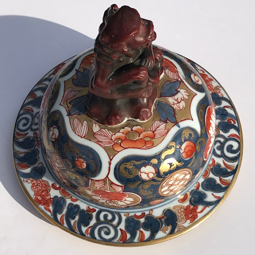 18th Century Imari Vase with Domed Cover
