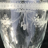 Pair of 19th Century Glass Urns - Glass Etching Detail - 2