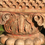 Matched Pair of Tall Asian Carved Columns - Detail View - 3