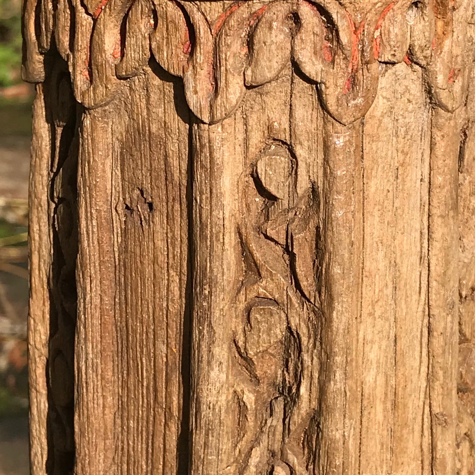 Matched Pair of Tall Asian Carved Columns – Hobson May Collection
