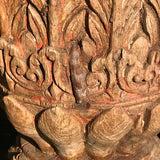 Matched Pair of Tall Asian Carved Columns - Detail View - 7