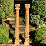 Matched Pair of Tall Asian Carved Columns - Main View - 1