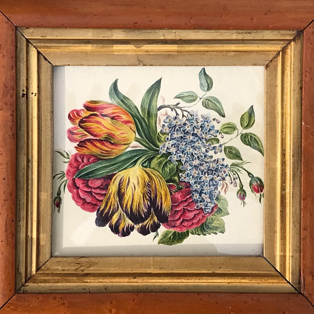 Victorian Botanical Watercolour in Maple Frame - Main View - 2