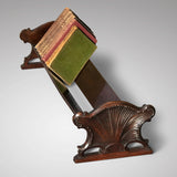 19th Century Mahogany Book Trough with Shell Ends - Main View - 1