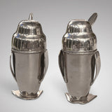 Pair of Silver Plated Penguin Pepperettes by James Deakin & Sons - Back View - 3