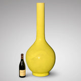 Enormous Yellow Chinese Ceramic Bottle Vase - Main View - 1