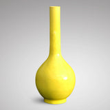Enormous Yellow Chinese Ceramic Bottle Vase - Main View - 3