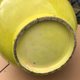 Enormous Yellow Chinese Ceramic Bottle Vase - View of Base - 10