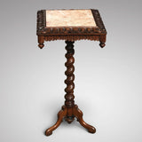 19th Century Rosewood Lamp Table with Marble Top - Main View - 2
