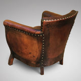 Early 20th Century Leather Armchair - Side & Back View - 2
