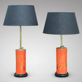 Pair of Early 20th Century Adjustable Lamps in Japanese Style - Main View - 2