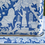 Large 19th Century Blue & White Cheese Dish - Pattern Detail - 5
