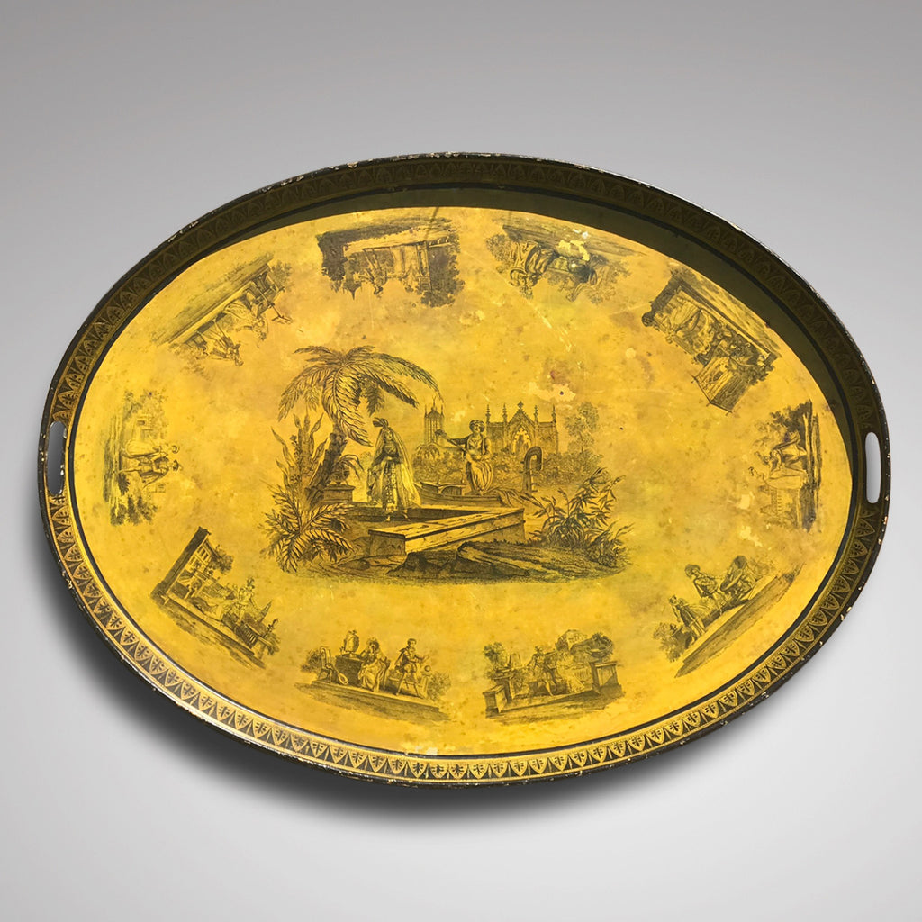 George IV Oval Toleware Tray - Main View - 1