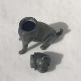 19th Century Novelty Pewter Dog Pepperette - Detail View - 3